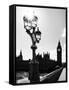 Royal Lamppost UK and Houses of Parliament and Westminster Bridge - Big Ben - London - England-Philippe Hugonnard-Framed Stretched Canvas