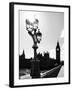 Royal Lamppost UK and Houses of Parliament and Westminster Bridge - Big Ben - London - England-Philippe Hugonnard-Framed Photographic Print