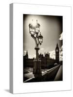 Royal Lamppost UK and Houses of Parliament and Westminster Bridge - Big Ben - London - England-Philippe Hugonnard-Stretched Canvas