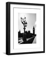 Royal Lamppost UK and Houses of Parliament and Westminster Bridge - Big Ben - London - England-Philippe Hugonnard-Framed Art Print