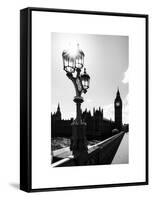 Royal Lamppost UK and Houses of Parliament and Westminster Bridge - Big Ben - London - England-Philippe Hugonnard-Framed Stretched Canvas