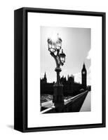 Royal Lamppost UK and Houses of Parliament and Westminster Bridge - Big Ben - London - England-Philippe Hugonnard-Framed Stretched Canvas