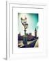 Royal Lamppost UK and Houses of Parliament and Westminster Bridge - Big Ben - London - England-Philippe Hugonnard-Framed Art Print