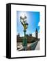 Royal Lamppost UK and Houses of Parliament and Westminster Bridge - Big Ben - London - England-Philippe Hugonnard-Framed Stretched Canvas