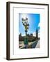 Royal Lamppost UK and Houses of Parliament and Westminster Bridge - Big Ben - London - England-Philippe Hugonnard-Framed Art Print