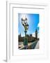 Royal Lamppost UK and Houses of Parliament and Westminster Bridge - Big Ben - London - England-Philippe Hugonnard-Framed Art Print