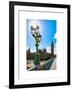 Royal Lamppost UK and Houses of Parliament and Westminster Bridge - Big Ben - London - England-Philippe Hugonnard-Framed Art Print