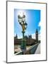 Royal Lamppost UK and Houses of Parliament and Westminster Bridge - Big Ben - London - England-Philippe Hugonnard-Mounted Art Print