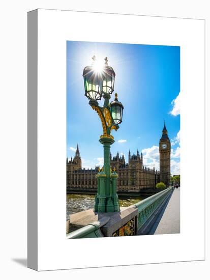 Royal Lamppost UK and Houses of Parliament and Westminster Bridge - Big Ben - London - England-Philippe Hugonnard-Stretched Canvas