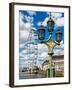 Royal Lamppost UK and London Eye - Millennium Wheel and River Thames - City of London - UK-Philippe Hugonnard-Framed Photographic Print