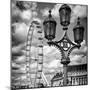 Royal Lamppost UK and London Eye - Millennium Wheel and River Thames - City of London - UK-Philippe Hugonnard-Mounted Photographic Print