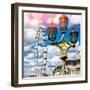 Royal Lamppost UK and London Eye - Millennium Wheel and River Thames - City of London - UK-Philippe Hugonnard-Framed Photographic Print