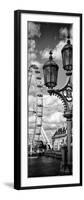 Royal Lamppost UK and London Eye - Millennium Wheel and River Thames - London - UK - Door Poster-Philippe Hugonnard-Framed Photographic Print