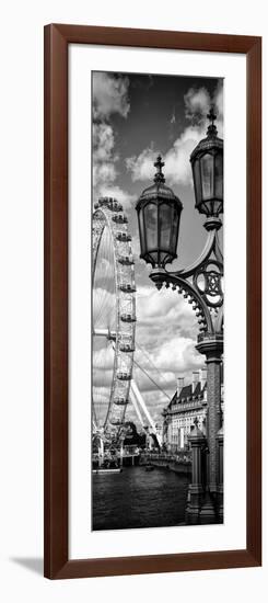 Royal Lamppost UK and London Eye - Millennium Wheel and River Thames - London - UK - Door Poster-Philippe Hugonnard-Framed Photographic Print