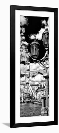 Royal Lamppost UK and London Eye - Millennium Wheel and River Thames - London - UK - Door Poster-Philippe Hugonnard-Framed Photographic Print