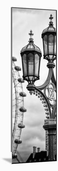 Royal Lamppost UK and London Eye - Millennium Wheel - London - England - Door Poster-Philippe Hugonnard-Mounted Photographic Print