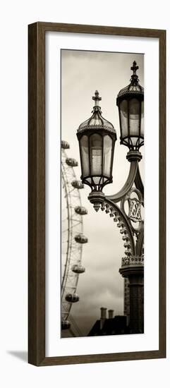 Royal Lamppost UK and London Eye - Millennium Wheel - London - England - Door Poster-Philippe Hugonnard-Framed Photographic Print