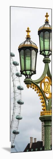 Royal Lamppost UK and London Eye - Millennium Wheel - London - England - Door Poster-Philippe Hugonnard-Mounted Photographic Print
