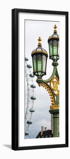Royal Lamppost UK and London Eye - Millennium Wheel - London - England - Door Poster-Philippe Hugonnard-Framed Photographic Print