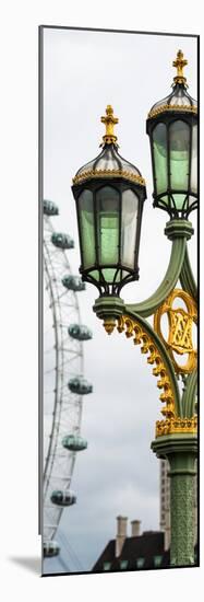 Royal Lamppost UK and London Eye - Millennium Wheel - London - England - Door Poster-Philippe Hugonnard-Mounted Photographic Print