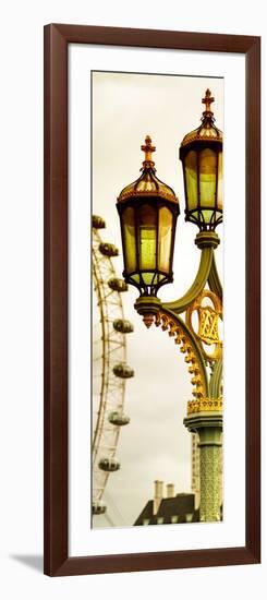 Royal Lamppost UK and London Eye - Millennium Wheel - London - England - Door Poster-Philippe Hugonnard-Framed Photographic Print