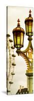 Royal Lamppost UK and London Eye - Millennium Wheel - London - England - Door Poster-Philippe Hugonnard-Stretched Canvas