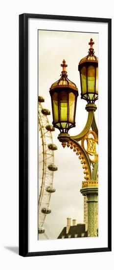 Royal Lamppost UK and London Eye - Millennium Wheel - London - England - Door Poster-Philippe Hugonnard-Framed Premium Photographic Print