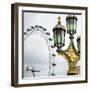 Royal Lamppost UK and London Eye - Millennium Wheel - London - England - United Kingdom - Europe-Philippe Hugonnard-Framed Photographic Print