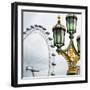 Royal Lamppost UK and London Eye - Millennium Wheel - London - England - United Kingdom - Europe-Philippe Hugonnard-Framed Photographic Print