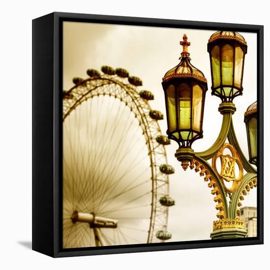 Royal Lamppost UK and London Eye - Millennium Wheel - London - England - United Kingdom - Europe-Philippe Hugonnard-Framed Stretched Canvas