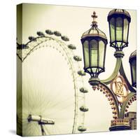 Royal Lamppost UK and London Eye - Millennium Wheel - London - England - United Kingdom - Europe-Philippe Hugonnard-Stretched Canvas