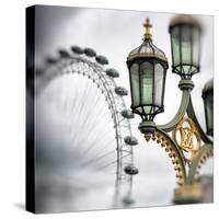 Royal Lamppost UK and London Eye - Millennium Wheel - London - England - United Kingdom - Europe-Philippe Hugonnard-Stretched Canvas