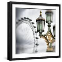 Royal Lamppost UK and London Eye - Millennium Wheel - London - England - United Kingdom - Europe-Philippe Hugonnard-Framed Photographic Print