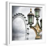 Royal Lamppost UK and London Eye - Millennium Wheel - London - England - United Kingdom - Europe-Philippe Hugonnard-Framed Photographic Print