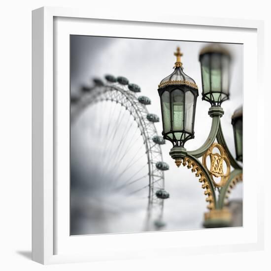 Royal Lamppost UK and London Eye - Millennium Wheel - London - England - United Kingdom - Europe-Philippe Hugonnard-Framed Photographic Print