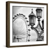 Royal Lamppost UK and London Eye - Millennium Wheel - London - England - United Kingdom - Europe-Philippe Hugonnard-Framed Photographic Print