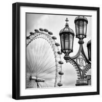 Royal Lamppost UK and London Eye - Millennium Wheel - London - England - United Kingdom - Europe-Philippe Hugonnard-Framed Photographic Print