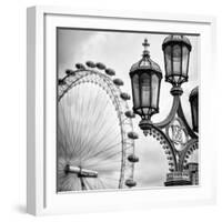 Royal Lamppost UK and London Eye - Millennium Wheel - London - England - United Kingdom - Europe-Philippe Hugonnard-Framed Photographic Print