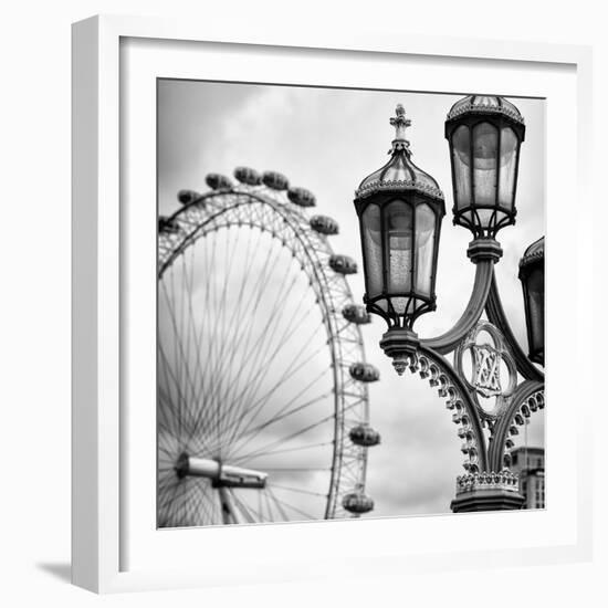 Royal Lamppost UK and London Eye - Millennium Wheel - London - England - United Kingdom - Europe-Philippe Hugonnard-Framed Photographic Print