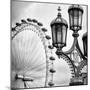 Royal Lamppost UK and London Eye - Millennium Wheel - London - England - United Kingdom - Europe-Philippe Hugonnard-Mounted Photographic Print