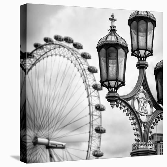 Royal Lamppost UK and London Eye - Millennium Wheel - London - England - United Kingdom - Europe-Philippe Hugonnard-Stretched Canvas