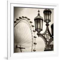 Royal Lamppost UK and London Eye - Millennium Wheel - London - England - United Kingdom - Europe-Philippe Hugonnard-Framed Photographic Print