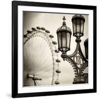 Royal Lamppost UK and London Eye - Millennium Wheel - London - England - United Kingdom - Europe-Philippe Hugonnard-Framed Photographic Print