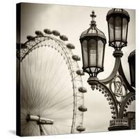 Royal Lamppost UK and London Eye - Millennium Wheel - London - England - United Kingdom - Europe-Philippe Hugonnard-Stretched Canvas