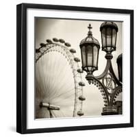 Royal Lamppost UK and London Eye - Millennium Wheel - London - England - United Kingdom - Europe-Philippe Hugonnard-Framed Premium Photographic Print