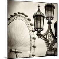 Royal Lamppost UK and London Eye - Millennium Wheel - London - England - United Kingdom - Europe-Philippe Hugonnard-Mounted Photographic Print