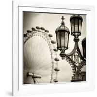 Royal Lamppost UK and London Eye - Millennium Wheel - London - England - United Kingdom - Europe-Philippe Hugonnard-Framed Photographic Print
