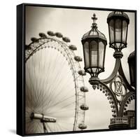 Royal Lamppost UK and London Eye - Millennium Wheel - London - England - United Kingdom - Europe-Philippe Hugonnard-Framed Stretched Canvas