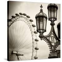 Royal Lamppost UK and London Eye - Millennium Wheel - London - England - United Kingdom - Europe-Philippe Hugonnard-Stretched Canvas