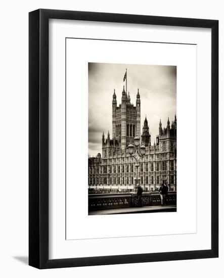 Royal Lamppost UK and London Eye - Millennium Wheel - London - England - United Kingdom - Europe-Philippe Hugonnard-Framed Art Print